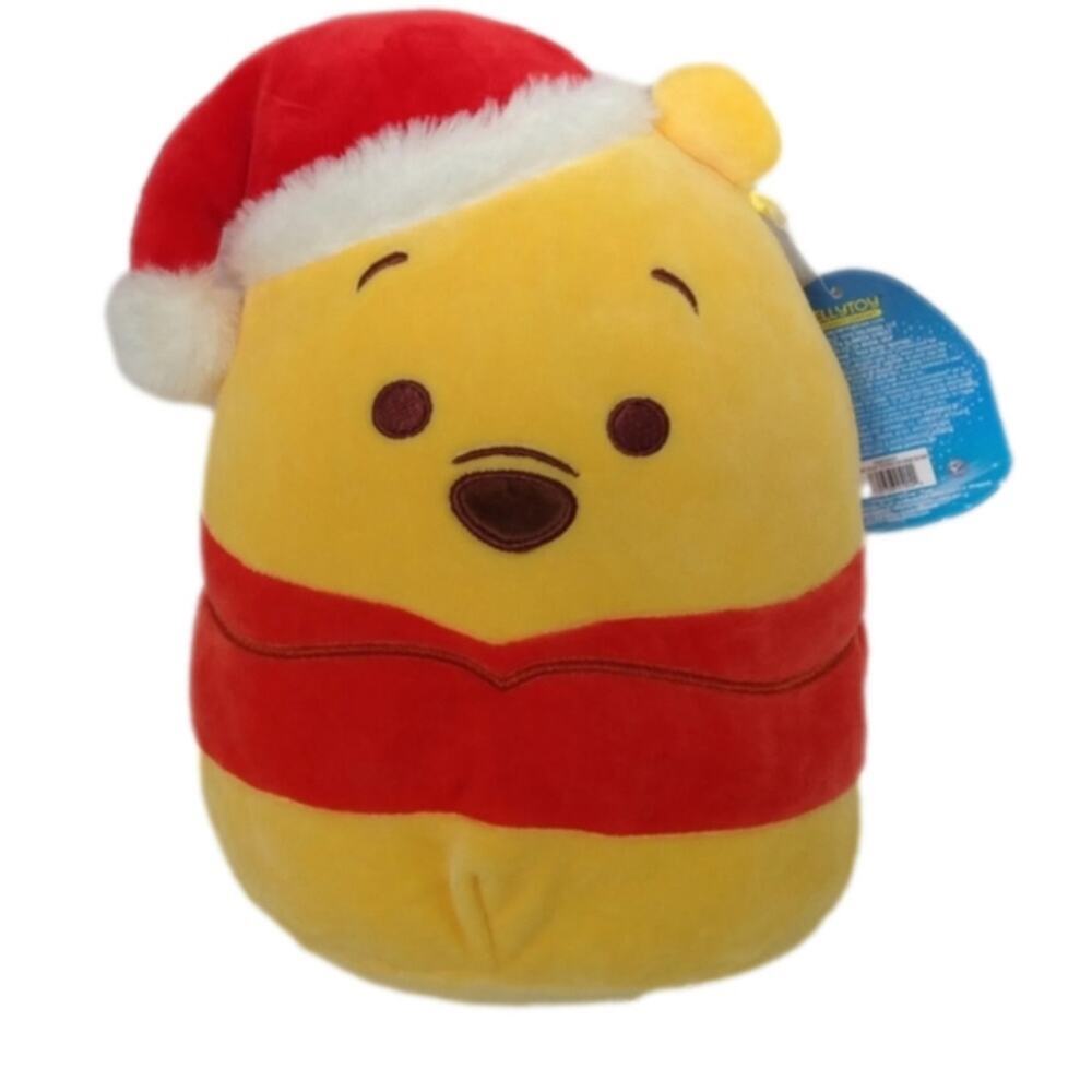 SquishMallows Kelly Disney Christmas pillow soft large 16" Santa Winnie Pooh
